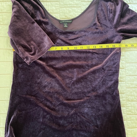 Banana Republic Black Pencil Skirt and Matching Velour Top - Picture 2 of 5